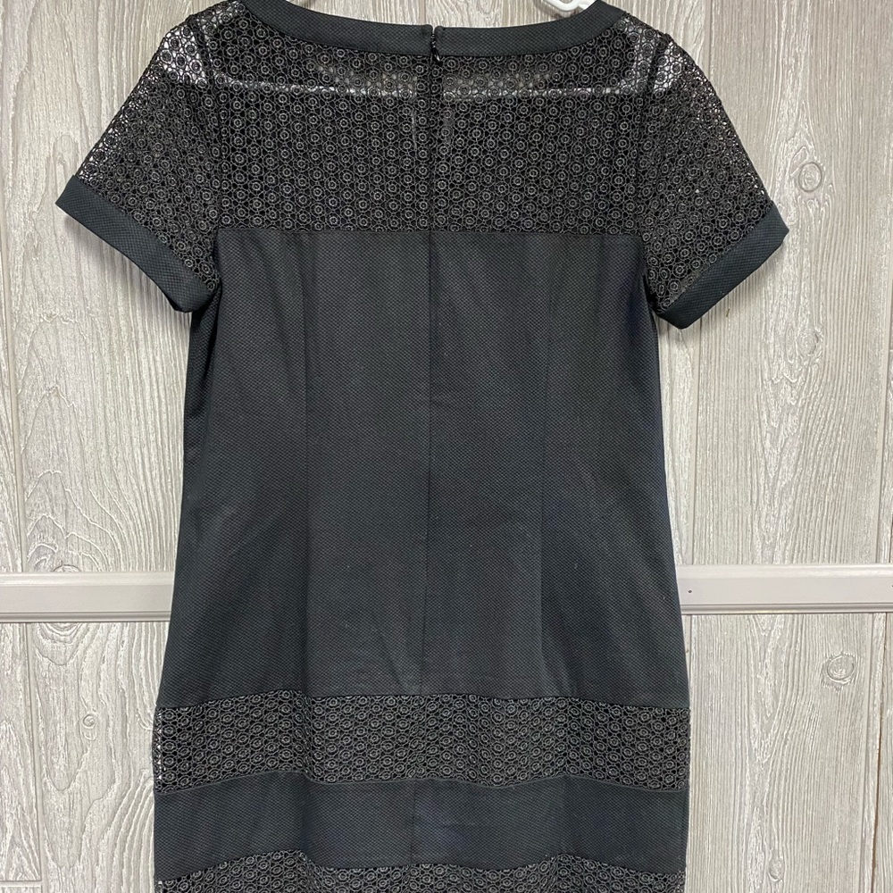 NWOT Black Eyelet Lace Textured Ann Taylor Dress Size 2